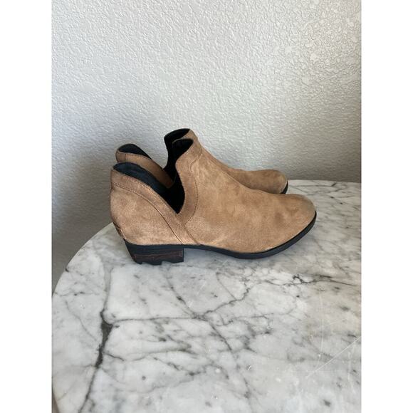 Sorel Lolla Cutout Brown Suede Leather Ankle Boot Women 9 NL2809-224 - Picture 8 of 8